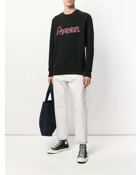 schwarzes bedrucktes Sweatshirt von MAISON KITSUNÉ