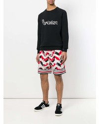 schwarzes bedrucktes Sweatshirt von MAISON KITSUNÉ