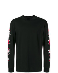 schwarzes bedrucktes Sweatshirt von Maison Margiela