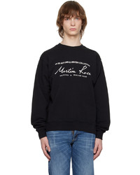 schwarzes bedrucktes Sweatshirt von Martine Rose