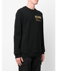 schwarzes bedrucktes Sweatshirt von Moschino