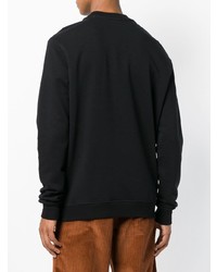 schwarzes bedrucktes Sweatshirt von MSGM