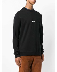 schwarzes bedrucktes Sweatshirt von MSGM