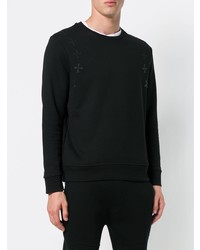 schwarzes bedrucktes Sweatshirt von Neil Barrett