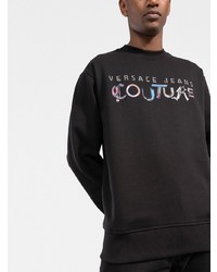 schwarzes bedrucktes Sweatshirt von VERSACE JEANS COUTURE