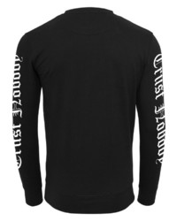 schwarzes bedrucktes Sweatshirt von MisterTee