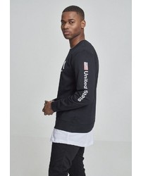 schwarzes bedrucktes Sweatshirt von MisterTee