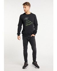 schwarzes bedrucktes Sweatshirt von MO