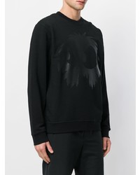 schwarzes bedrucktes Sweatshirt von McQ Alexander McQueen