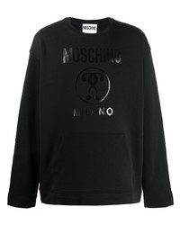 schwarzes bedrucktes Sweatshirt von Moschino