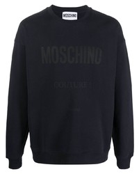 schwarzes bedrucktes Sweatshirt von Moschino