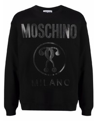 schwarzes bedrucktes Sweatshirt von Moschino