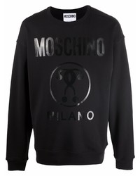 schwarzes bedrucktes Sweatshirt von Moschino