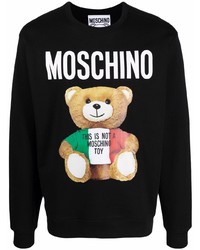 schwarzes bedrucktes Sweatshirt von Moschino