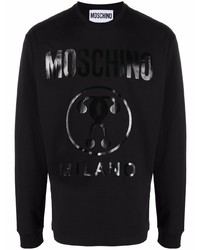 schwarzes bedrucktes Sweatshirt von Moschino