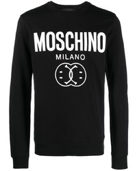schwarzes bedrucktes Sweatshirt von Moschino