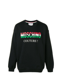 schwarzes bedrucktes Sweatshirt von Moschino