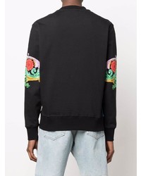 schwarzes bedrucktes Sweatshirt von VERSACE JEANS COUTURE