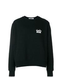 schwarzes bedrucktes Sweatshirt von MSGM