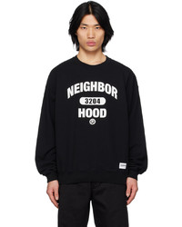 schwarzes bedrucktes Sweatshirt von Neighborhood