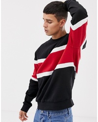 schwarzes bedrucktes Sweatshirt von New Look