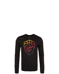 schwarzes bedrucktes Sweatshirt von Nike