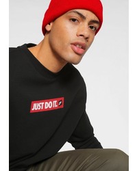 schwarzes bedrucktes Sweatshirt von Nike Sportswear