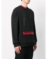 schwarzes bedrucktes Sweatshirt von Neil Barrett