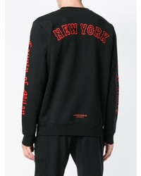 schwarzes bedrucktes Sweatshirt von Marcelo Burlon County of Milan