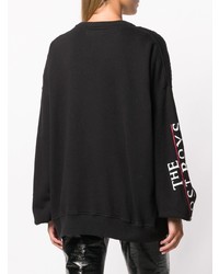 schwarzes bedrucktes Sweatshirt von Amiri