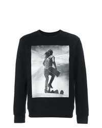schwarzes bedrucktes Sweatshirt von Palm Angels