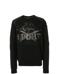 schwarzes bedrucktes Sweatshirt von Plein Sport