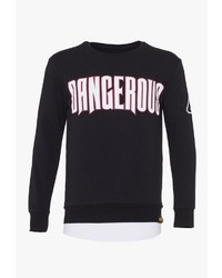 schwarzes bedrucktes Sweatshirt von PLUS EIGHTEEN