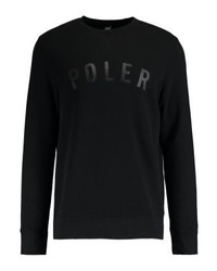 schwarzes bedrucktes Sweatshirt von Poler