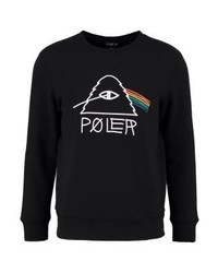 schwarzes bedrucktes Sweatshirt von Poler