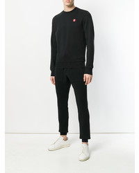 schwarzes bedrucktes Sweatshirt von Aspesi
