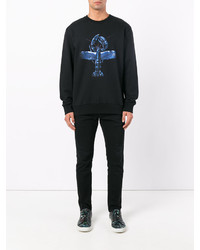schwarzes bedrucktes Sweatshirt von Lanvin