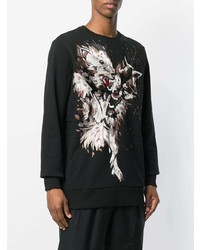 schwarzes bedrucktes Sweatshirt von Ih Nom Uh Nit