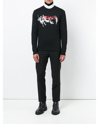 schwarzes bedrucktes Sweatshirt von Versace