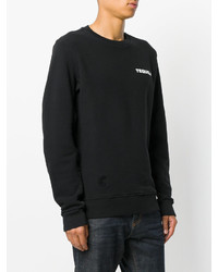 schwarzes bedrucktes Sweatshirt von Tim Coppens