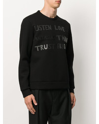 schwarzes bedrucktes Sweatshirt von Fendi