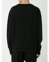 schwarzes bedrucktes Sweatshirt von Marcelo Burlon County of Milan