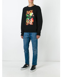 schwarzes bedrucktes Sweatshirt von Stella McCartney