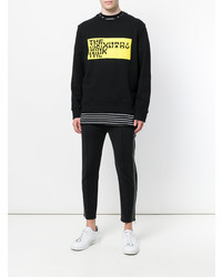 schwarzes bedrucktes Sweatshirt von Neil Barrett