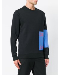 schwarzes bedrucktes Sweatshirt von Calvin Klein Jeans