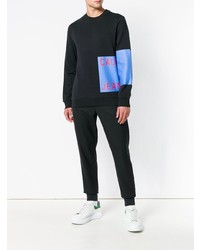 schwarzes bedrucktes Sweatshirt von Calvin Klein Jeans