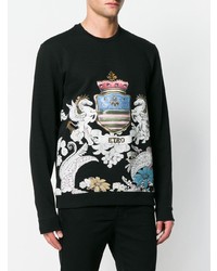 schwarzes bedrucktes Sweatshirt von Etro