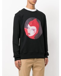 schwarzes bedrucktes Sweatshirt von Stella McCartney