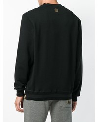 schwarzes bedrucktes Sweatshirt von Billionaire