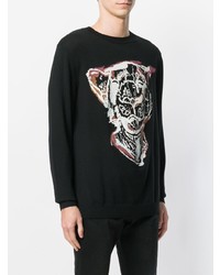 schwarzes bedrucktes Sweatshirt von Just Cavalli